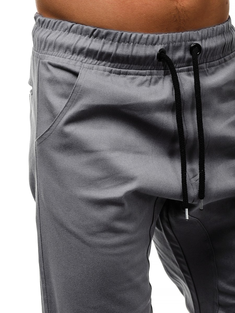 Pánské Kalhoty Chino Jogger Černé OZONEE O/399