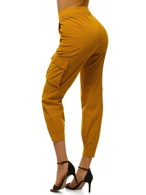 Dámské jogger kalhoty Žluté OZONEE O/HM002