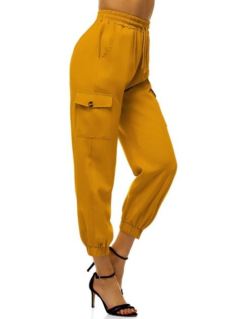 Dámské jogger kalhoty Žluté OZONEE O/HM003