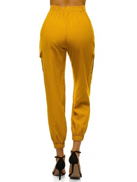 Dámské jogger kalhoty Žluté OZONEE O/HM005