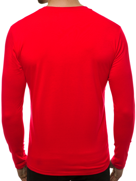 J.Style 2088 Pánské Tričko S Dlouhým Rukávem Červené