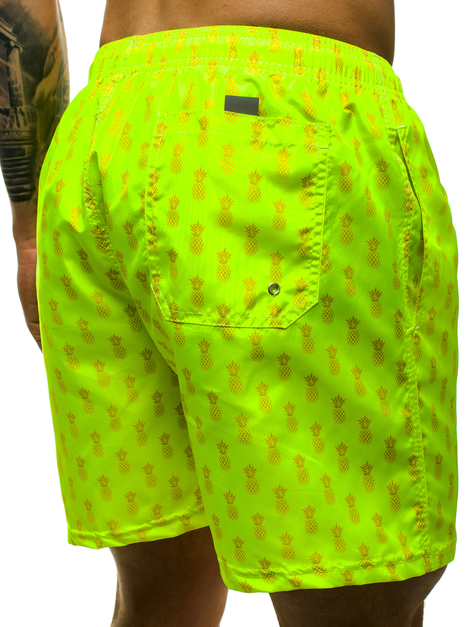 Pánské koupací šortky Žlutý-neon OZONEE JS/ST021