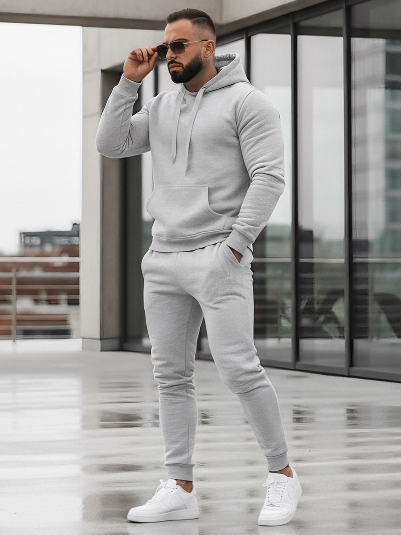 Pánská Tepláková Souprava šedá OZONEE JS/68C10381/2Z