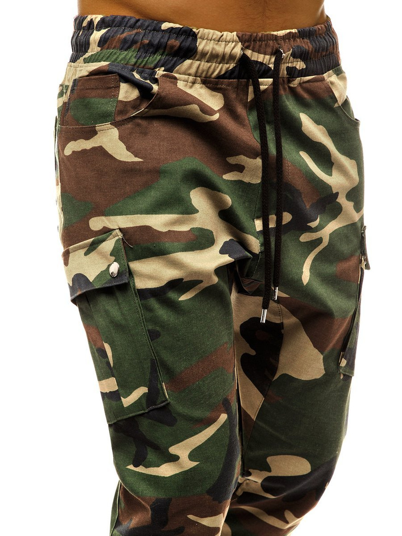 Pánské Kalhoty Jogger Maskáčové-Zelené Ozonee A/0853