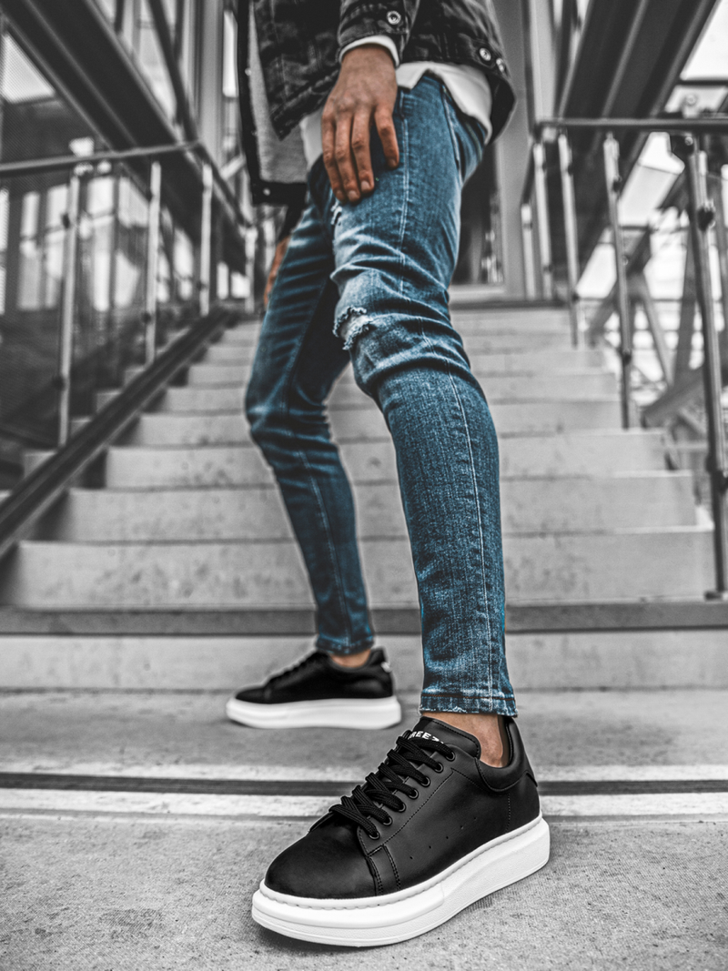 Pánské Sneakery Černé OZONEE B/2051