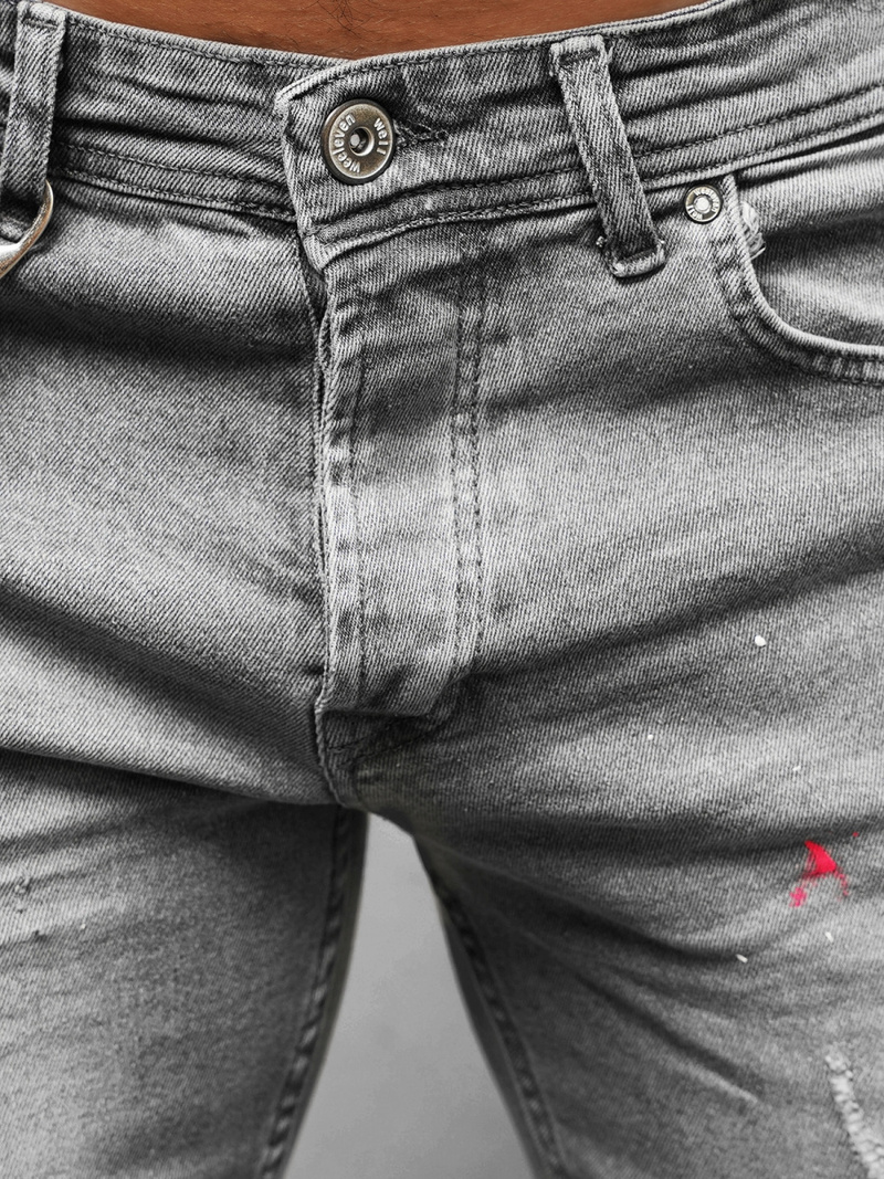 Pánské Džíny Šedé OZONEE O/WE1004