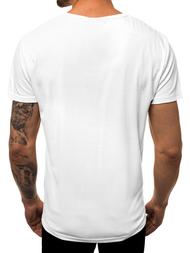 Pánské Tričko Bílé OZONEE JS/KS1958