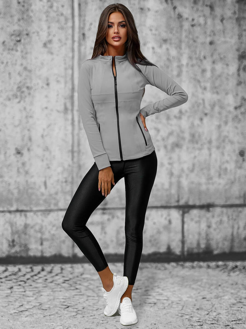 Dámská Mikina Šedá OZONEE JS/HD151/3Z