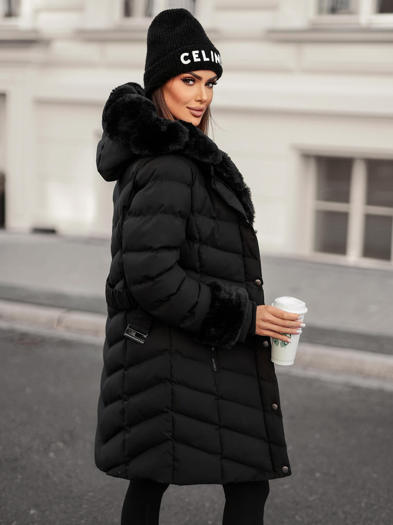 Dámská Bunda Černá OZONEE JS/5M3156/392Z