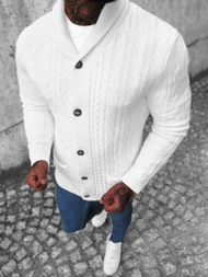 Pánský Svetr Bílý OZONEE NB/MM6017/1