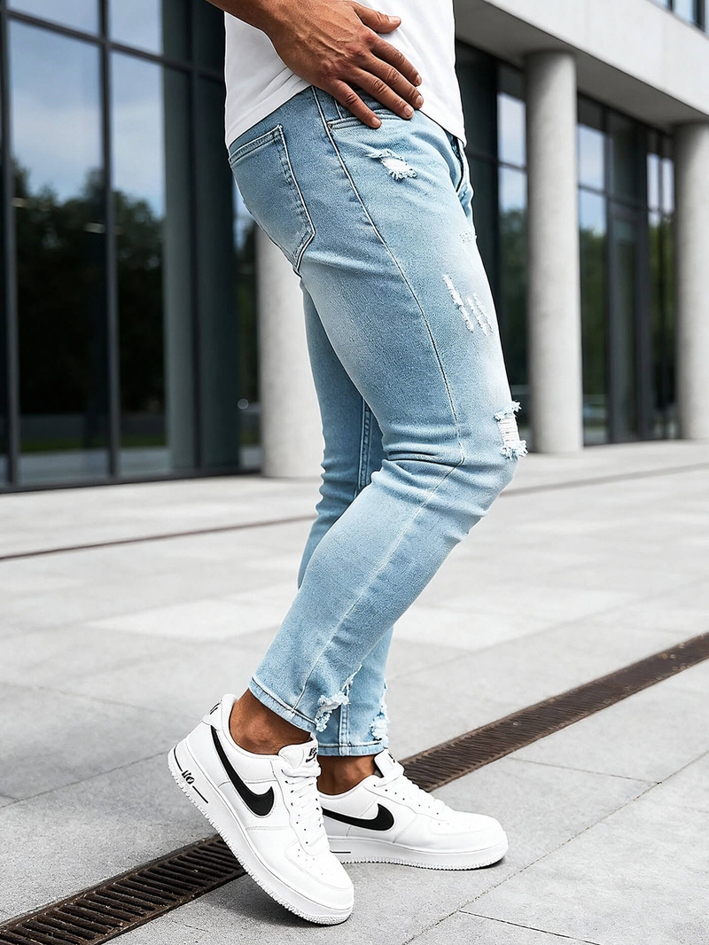 Pánské Džíny Světle-Modré OZONEE DO/2860