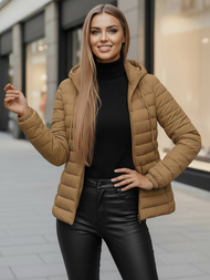 Dámská Bunda Tmavě-Béžové OZONEE JS/16M9103/84Z