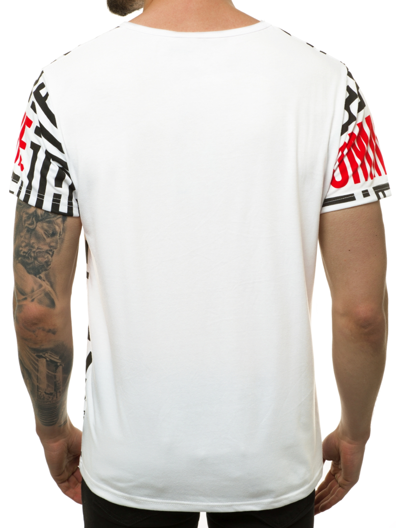 Pánské Tričko Bílé OZONEE JS/KS2020