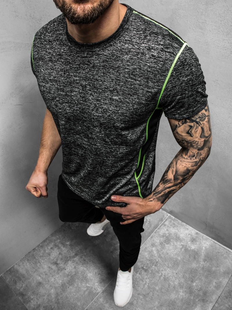 Pánské Tričko Grafitové OZONEE JS/KS2104Z