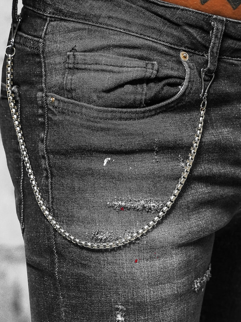 Pánské Džíny Černé OZONEE O/MB463