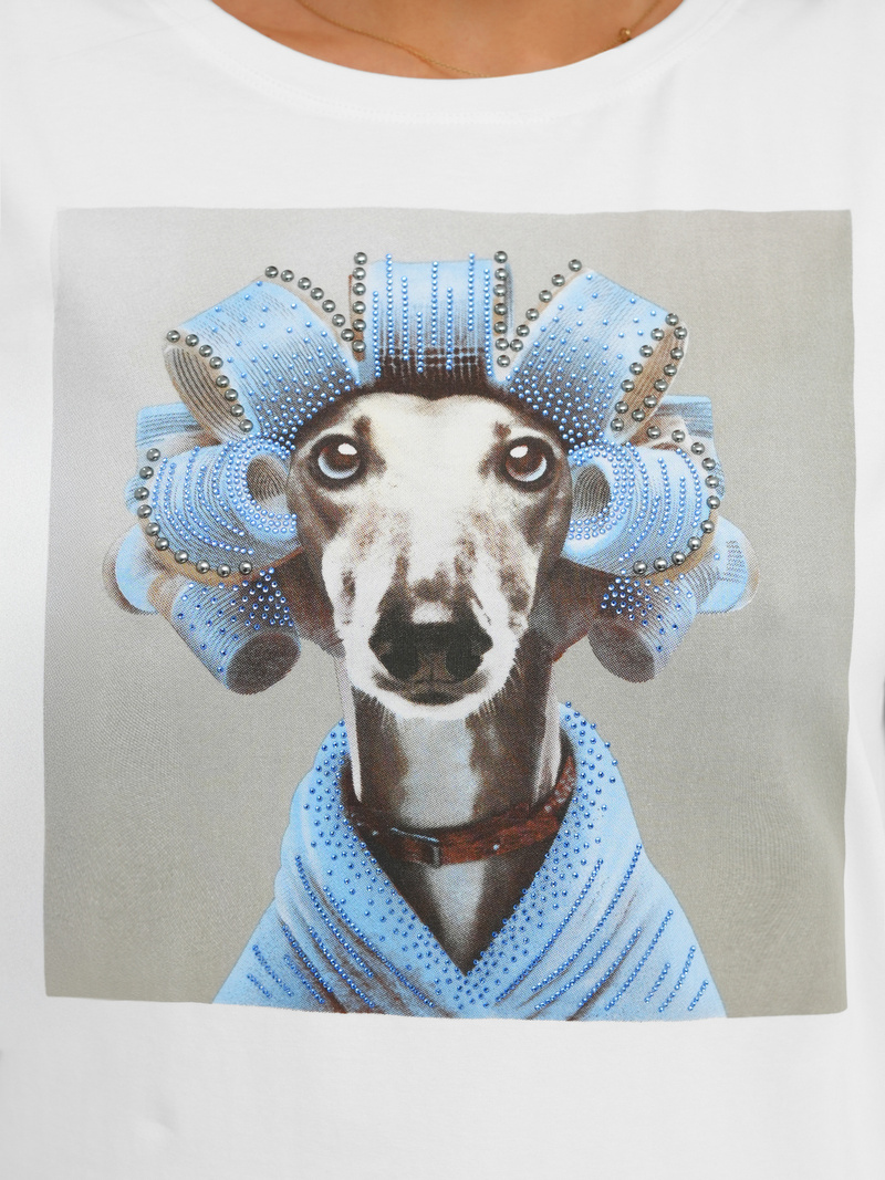 Dámské Tričko Bílo-Šedé OZONEE JS/YJ77726