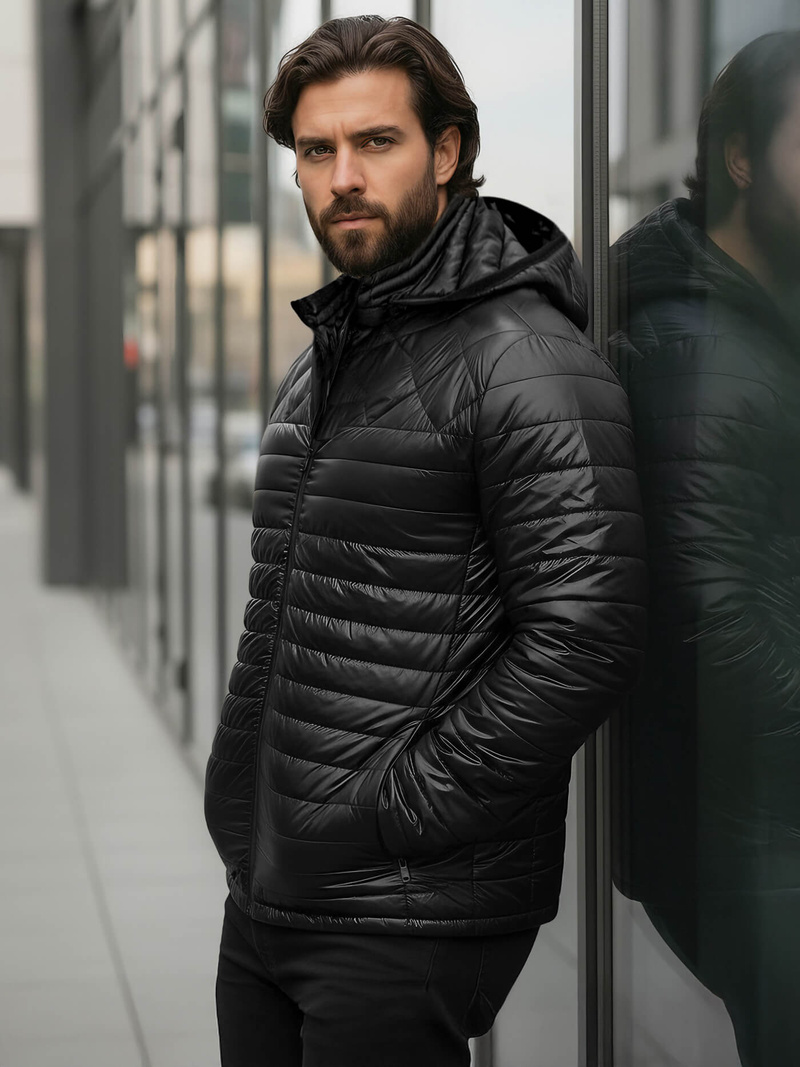 Pánská Bunda Černá OZONEE JS/16M9328/392BZ