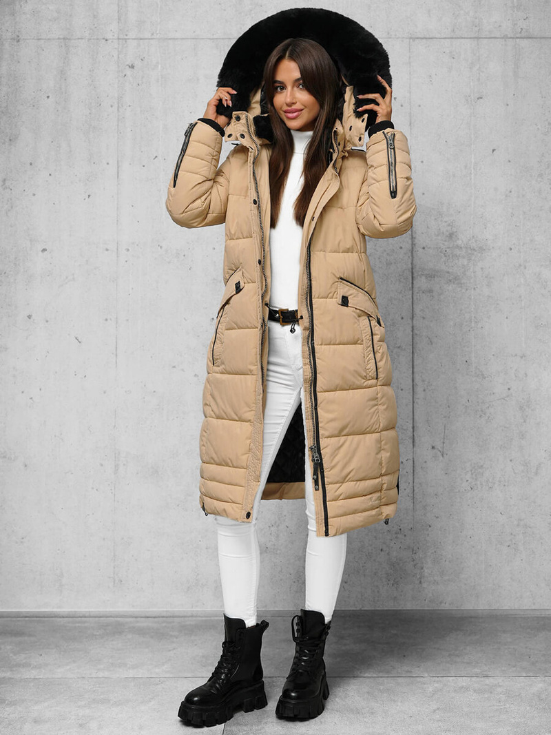 Dámská Bunda Béžová OZONEE O/W377