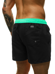 Pánské koupací šortky černo-mentolové OZONEE ST004-7