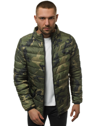 Pánská Bunda Zelená-Maskáčové OZONEE JS/SM80Z