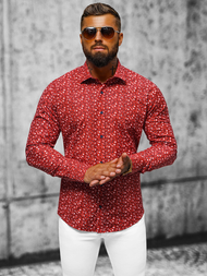 Pánská Košile Červená OZONEE O/3722Z