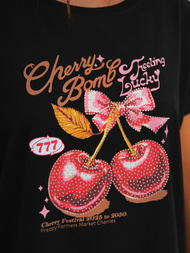 Dámské Tričko Černé OZONEE JS/95T2568/3