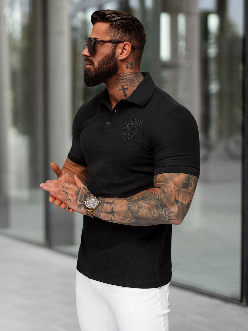 Pánské Polo Tričko Černé OZONEE NB/MT3142