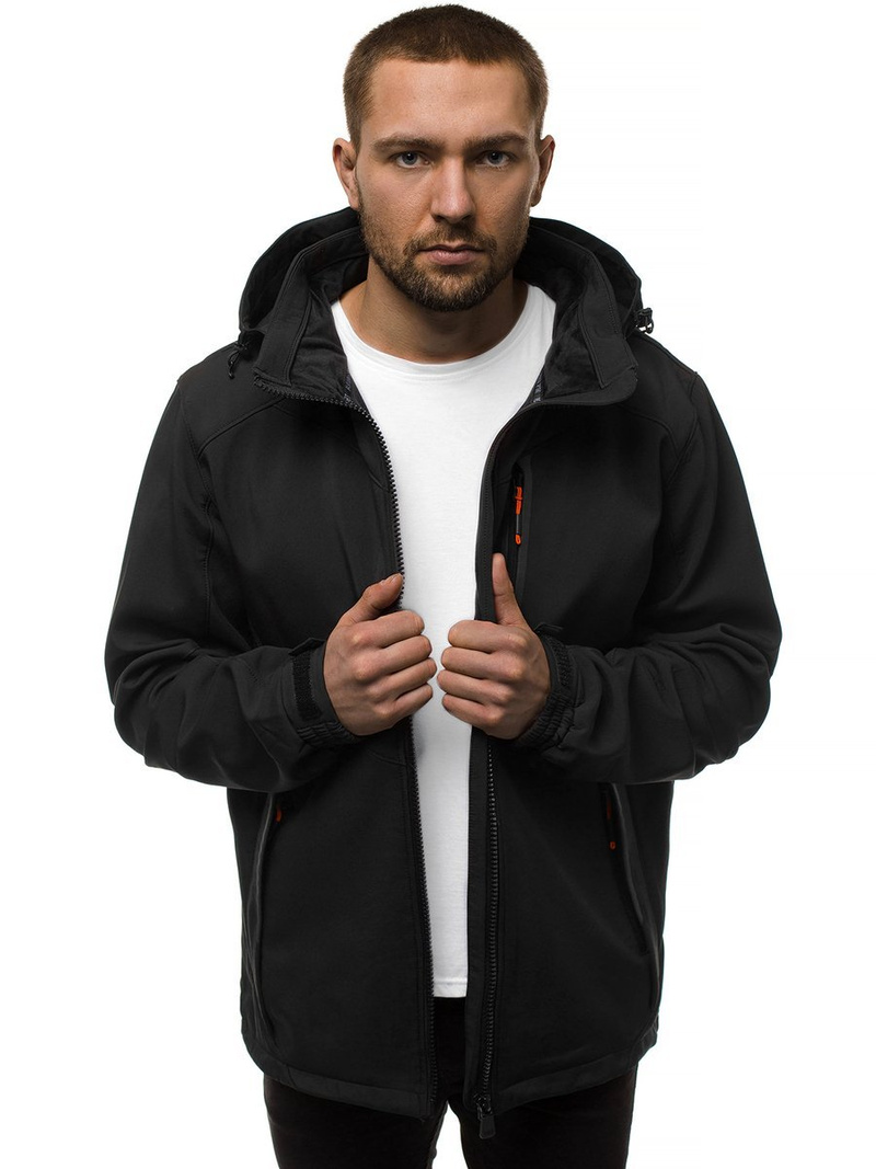 Pánská Bunda Softshell černo-oranžová OZONEE GE/12266Z