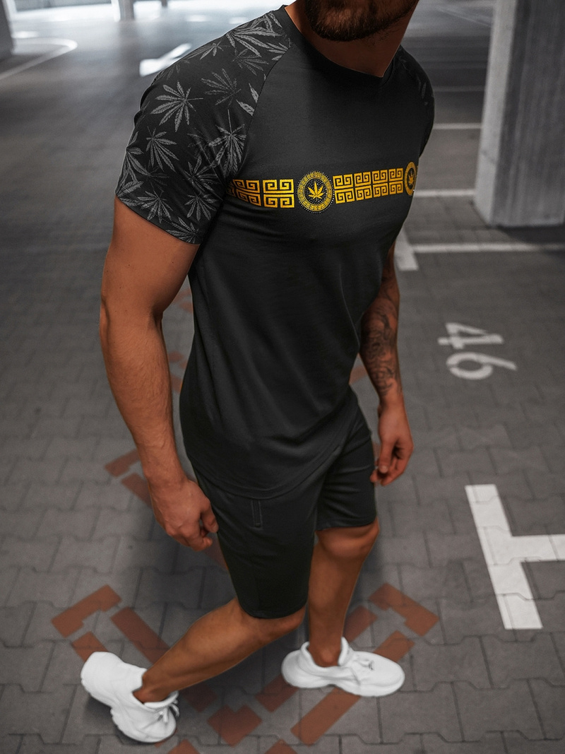 Pánská Tepláková Souprava Černá OZONEE O/HM760