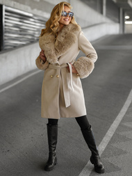 Dámský Kabát Ecru OZONEE JS/61M8509/280