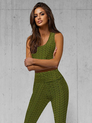 Dámská dvoudílná tepláková souprava khaki OZONEE JS/YW88037/7Z