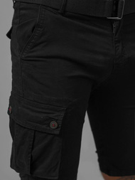 Pánské Chino Kraťasy Černé OZONEE T/BB70012/1Z