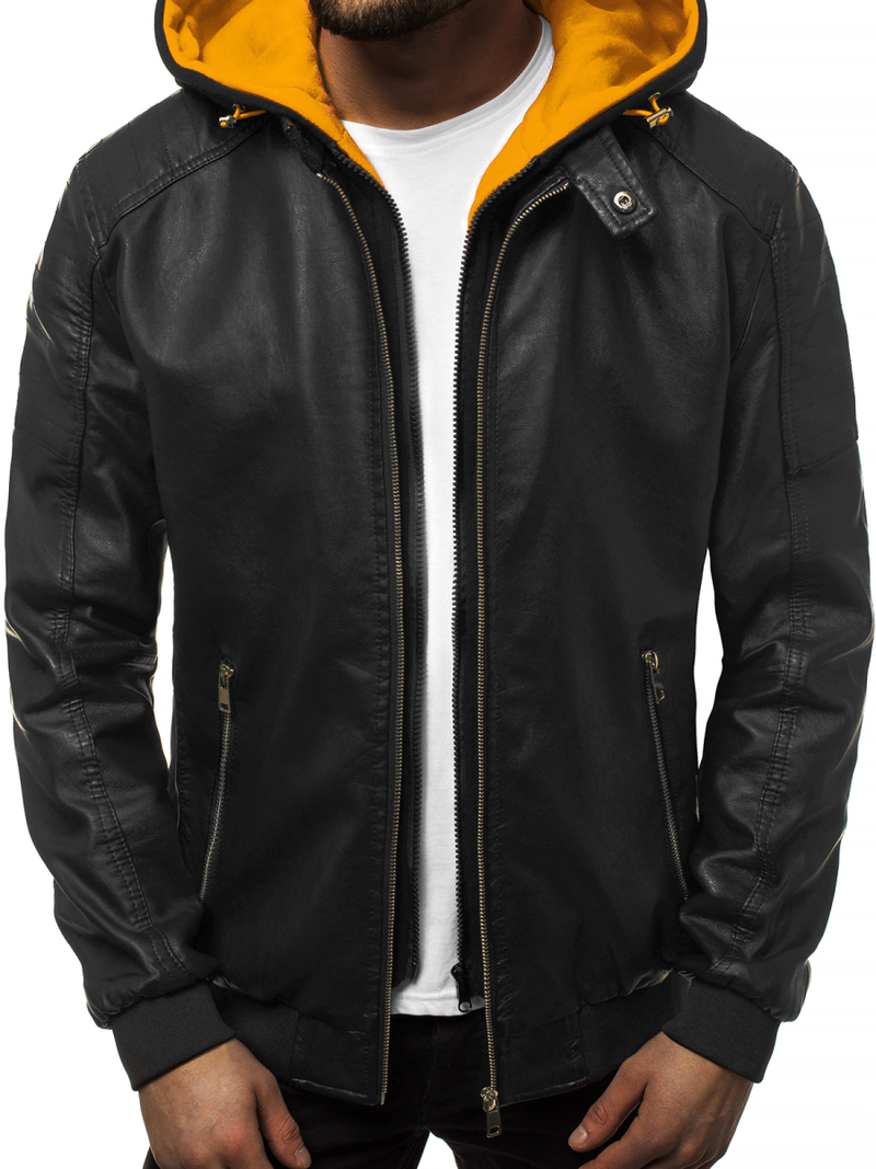 Pánská Bunda černo-žlutá OZONEE N/6132