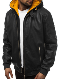 Pánská Bunda černo-žlutá OZONEE N/6132