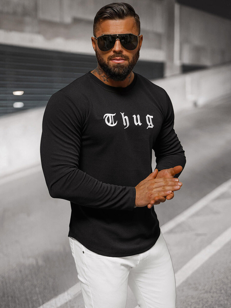 Pánská Mikina Černá OZONEE O/T6612