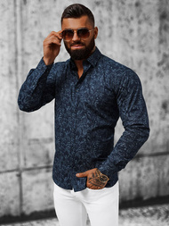 Pánská Košile Námořnická Modřá OZONEE O/V11