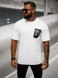 Pánské Tričko Bílé OZONEE O/3C333