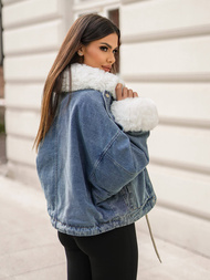 Dámská Džínová Bunda Modrá OZONEE JS/11Z8219