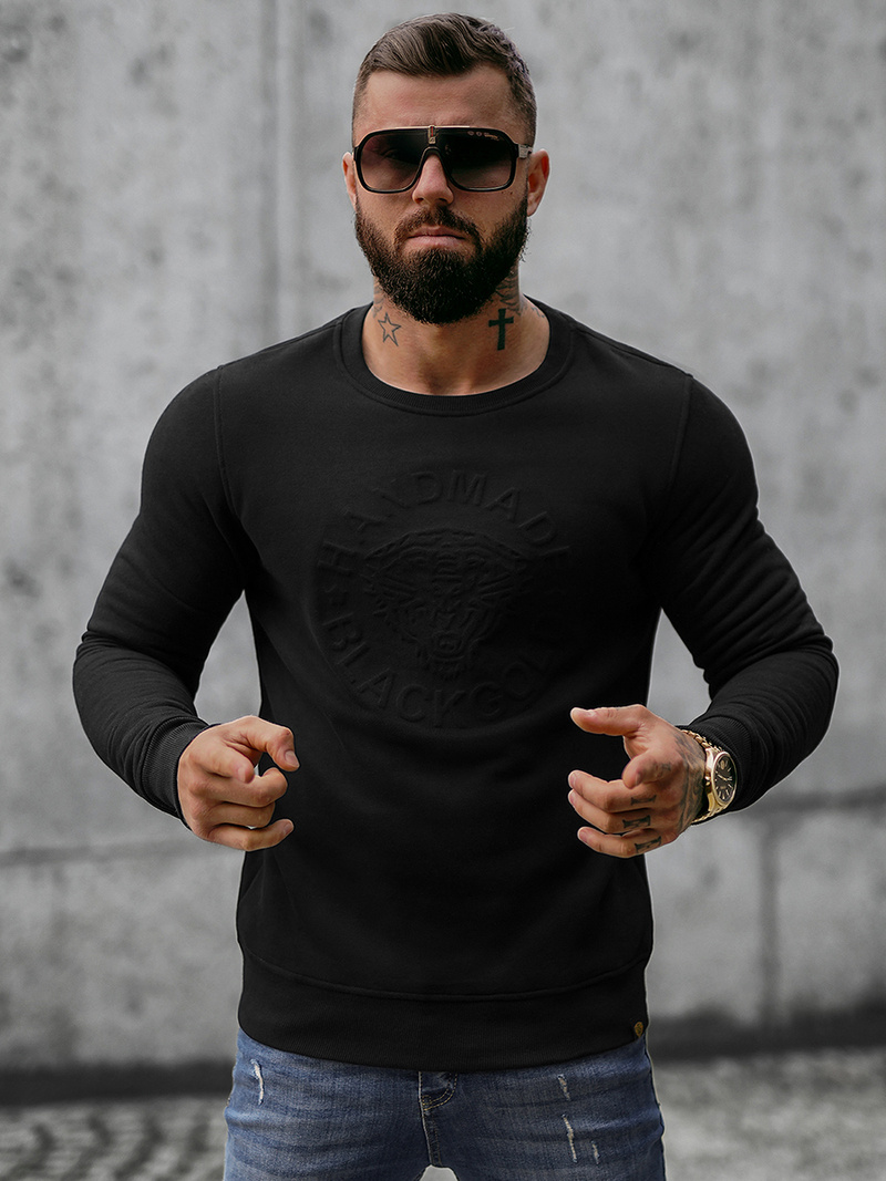 Pánská Mikina Černá OZONEE NB/MF2004Z