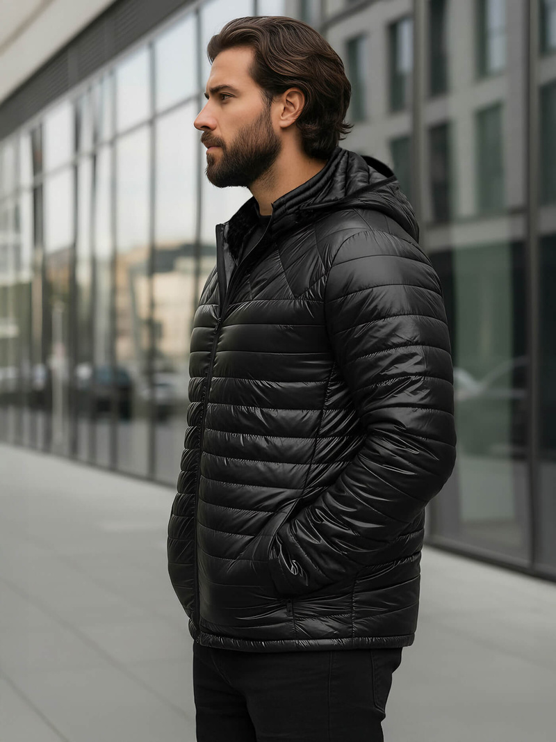 Pánská Bunda Černá OZONEE JS/16M9328/392BZ