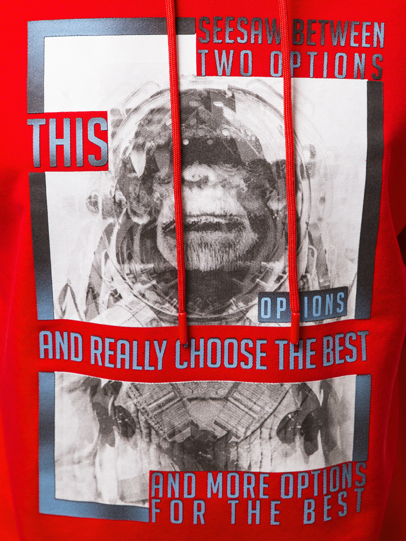 Pánská Mikina Červená OZONEE B/20402010