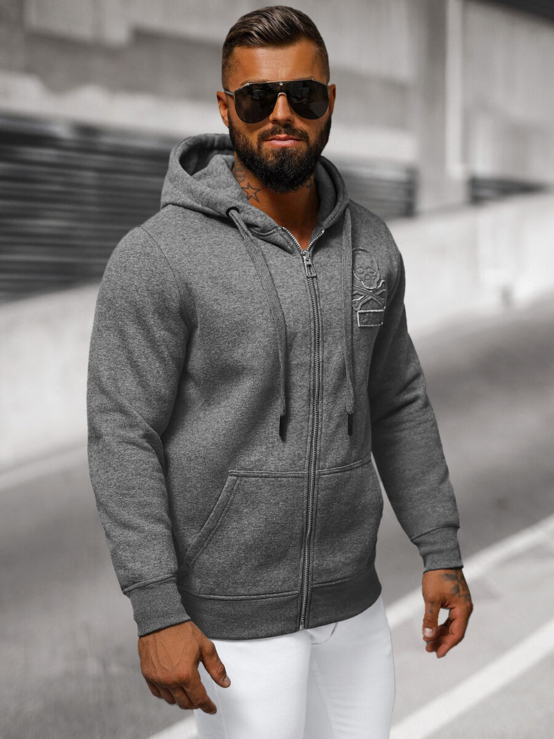 Pánská Mikina Grafitová OZONEE NB/MF2003