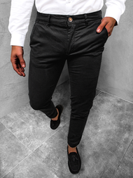 Pánské Chino Kalhoty Černé OZONEE JB/JP1146/1