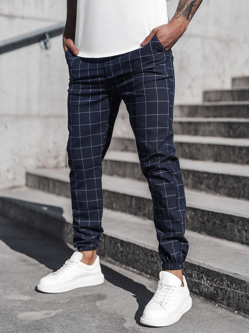 Pánské Chino Kalhoty Námořnické Modré OZONEE DJ/2275/22Z