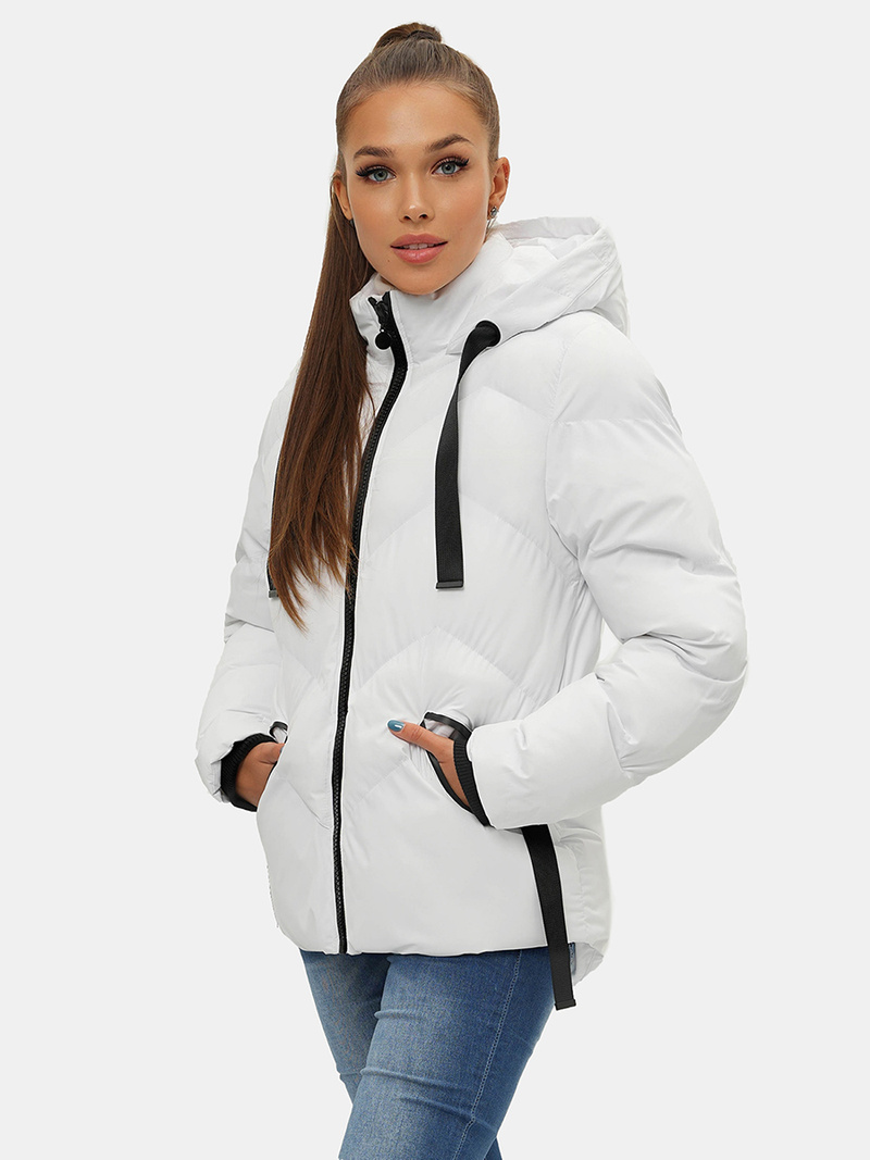 Dámská Zimní Bunda Bílá OZONEE JS/M739/281