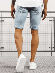 Pánské džínové kraťasy Světle-Modré OZONEE B/55109