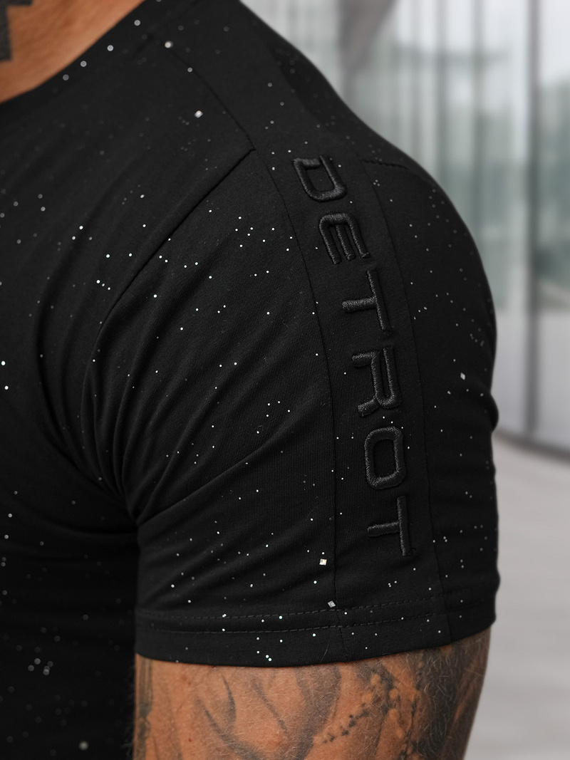 Pánské Tričko Černé OZONEE O/QQ1388