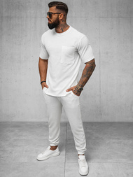 Pánské Tepláky Bílé OZONEE O/K960SP