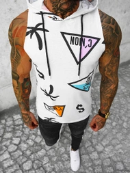 Pánské Tílko Bílé OZONEE O/BL308Z