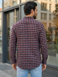 Pánská Košile Vínová OZONEE V/V176Z